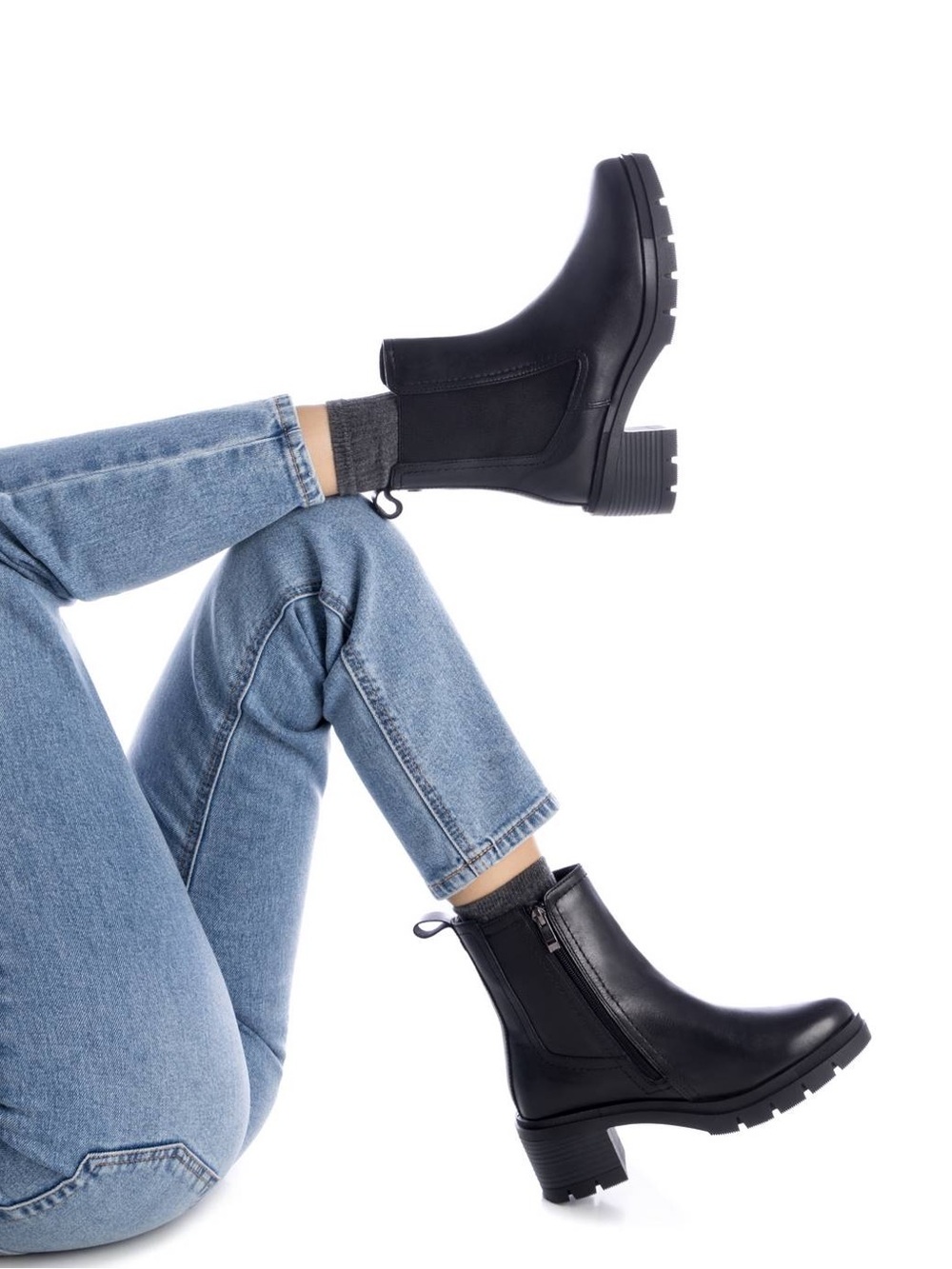 Bershka Black Chelsea Ankle Boots